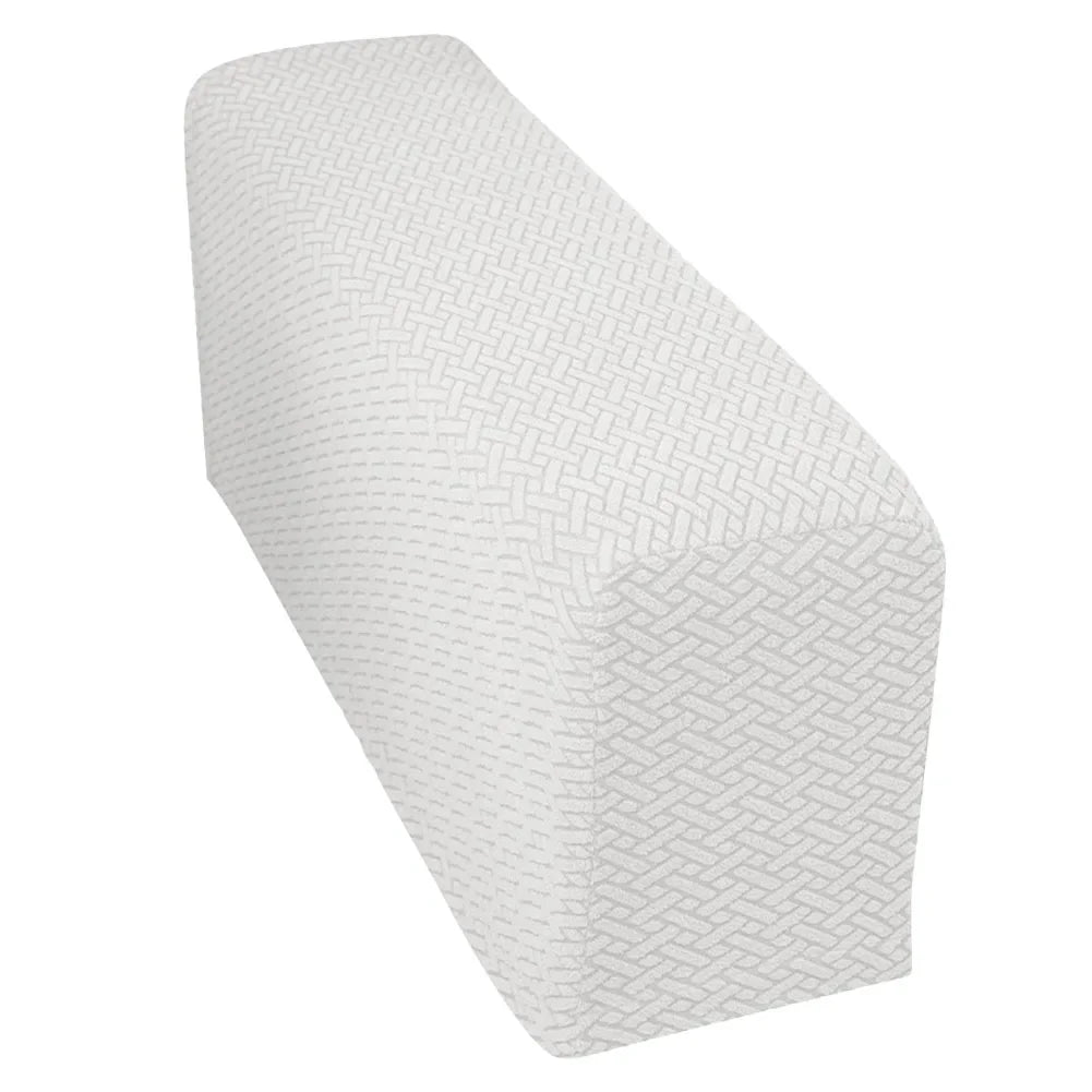Sofa Arm Covers – Washable Checkered Armrest Slipcovers with Anti-Slip Pins | Set of 2 Peaceful Pleasures Health and Wellness White United States