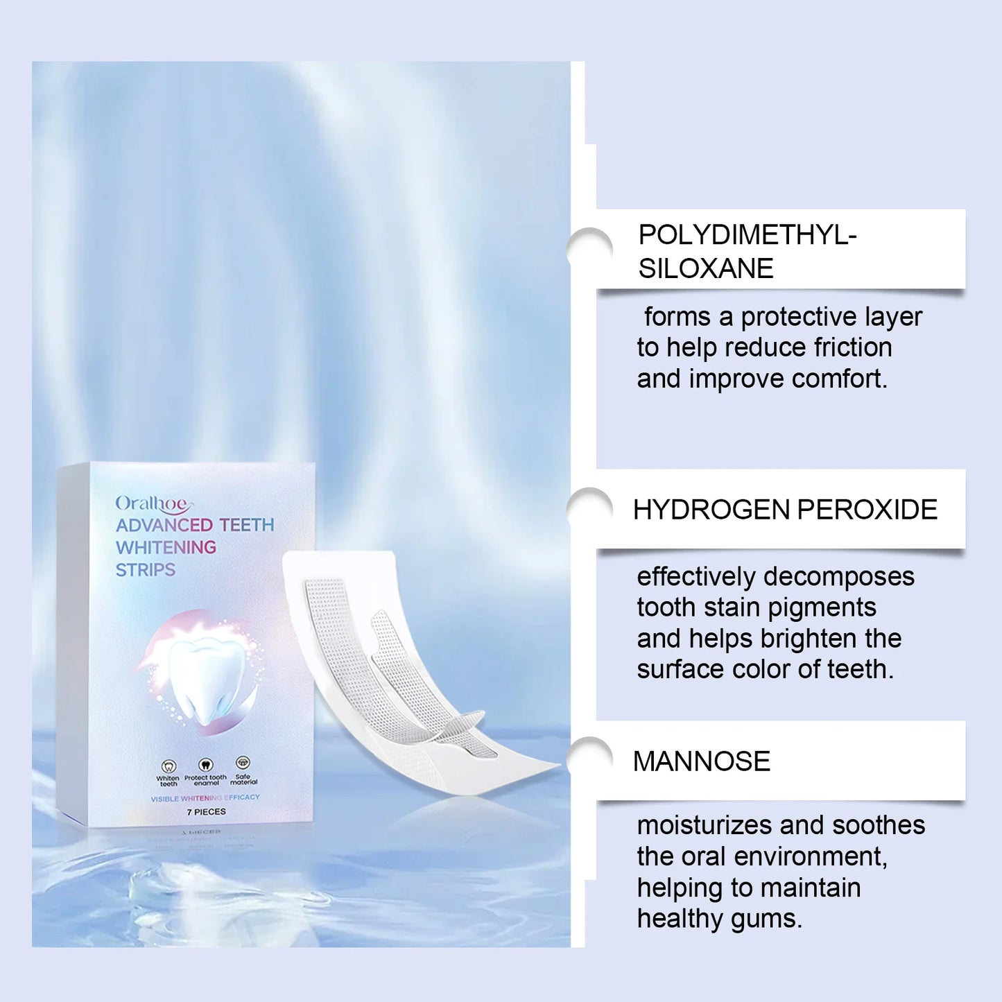 Oralhoe Teeth Whitening Strips 7-Pack | Whiten & Fresh Breath