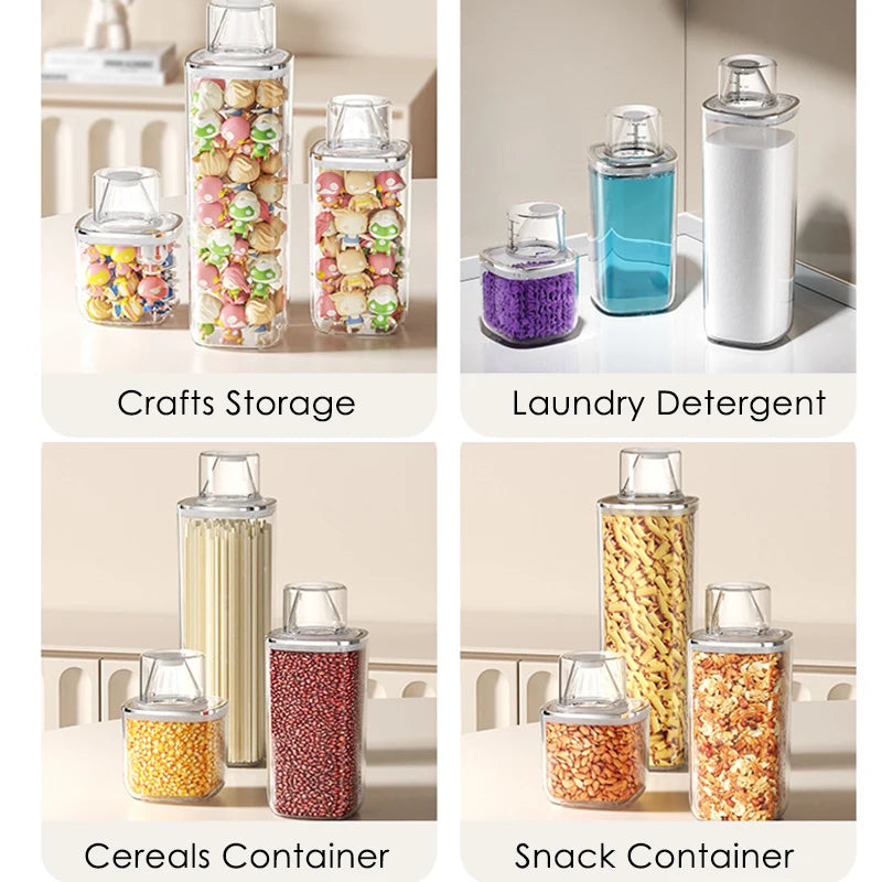 Sealed Jar Food Grade Household Insect Proof Moisture Proof Rice Bucket Flour Dry Goods Storage Grain Miscellaneous Grain Boxes Peaceful Pleasures Health and Wellness