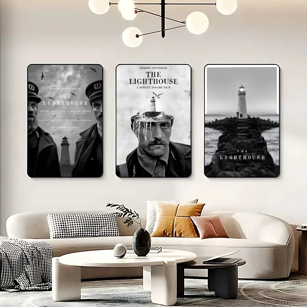 Movie T-The Lighthouse Poster HD Self Adhesive Waterproof Wall Art Ideal for Home Office Dorm Bedroom Great Gift Peaceful Pleasures Health and Wellness