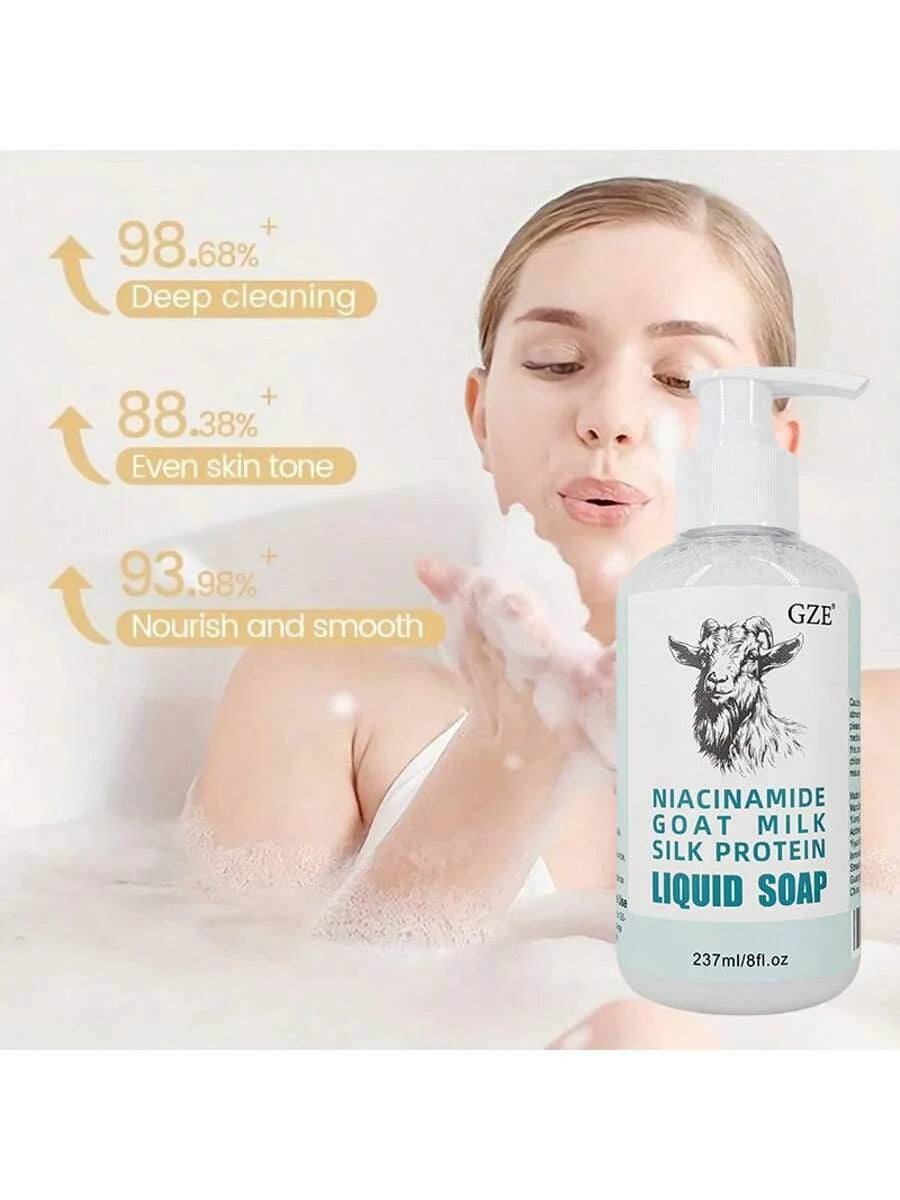 GZE Niacinamide Goat Milk Silk Protein Body Wash | pH-Balanced