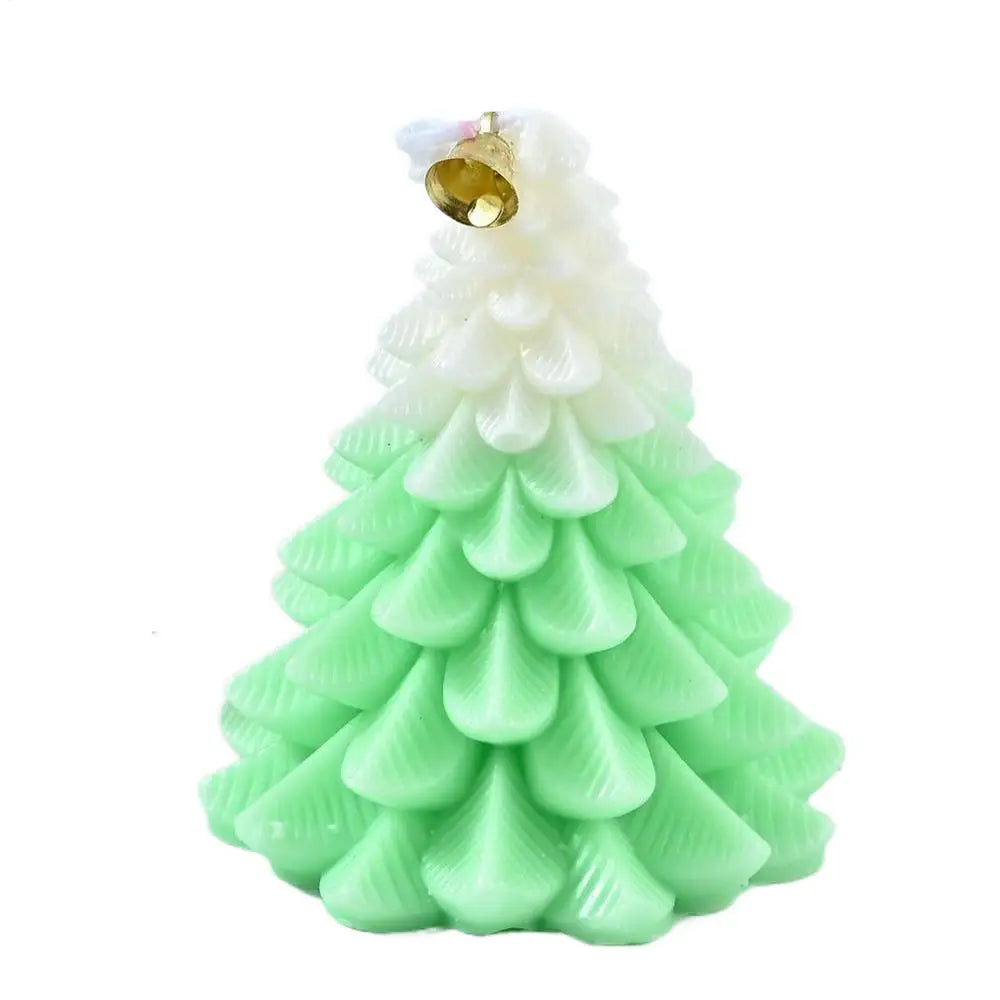 Christmas Tree Soy Wax Candle | Handmade Aromatherapy Holiday Gift Decorative Soy Candle Peaceful Pleasures Health and Wellness B China Mainland