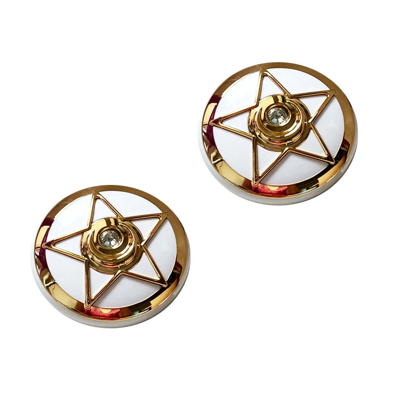 Contact lens travel set, star diamond contact lens case with cleaner, with mirror, tweezers, removal tool, fluid bottle, 2PCS Peaceful Pleasures Health and Wellness 2 Gold