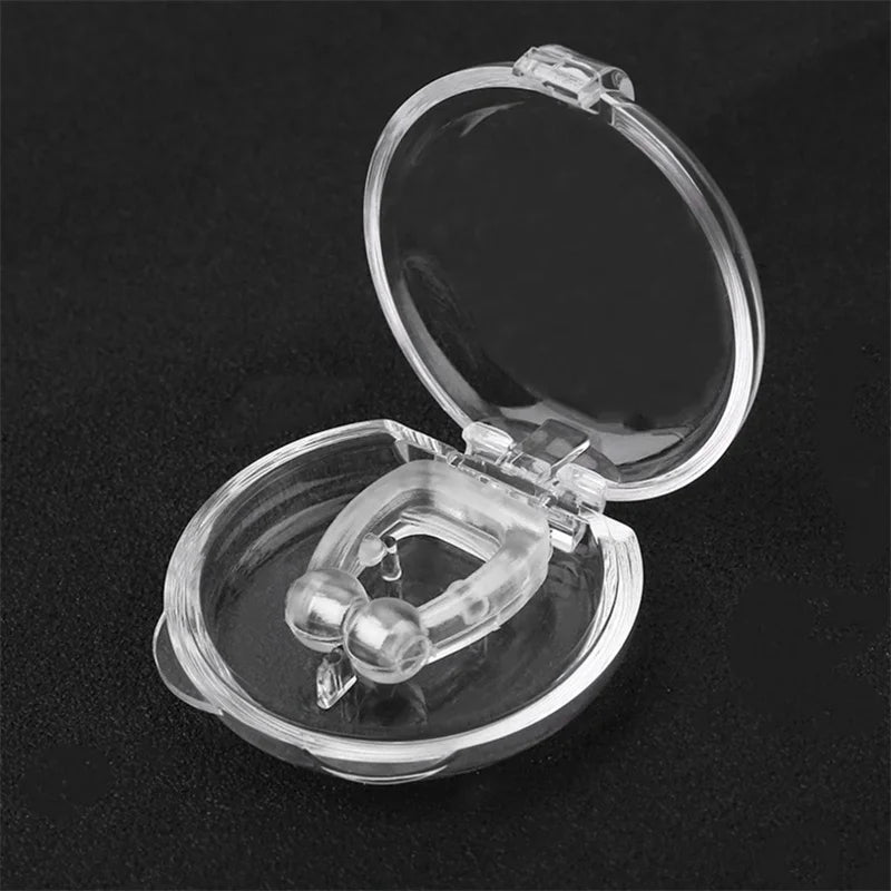 Silicone Magnetic Nose Clip Anti-Snore Sleep Aid with Case