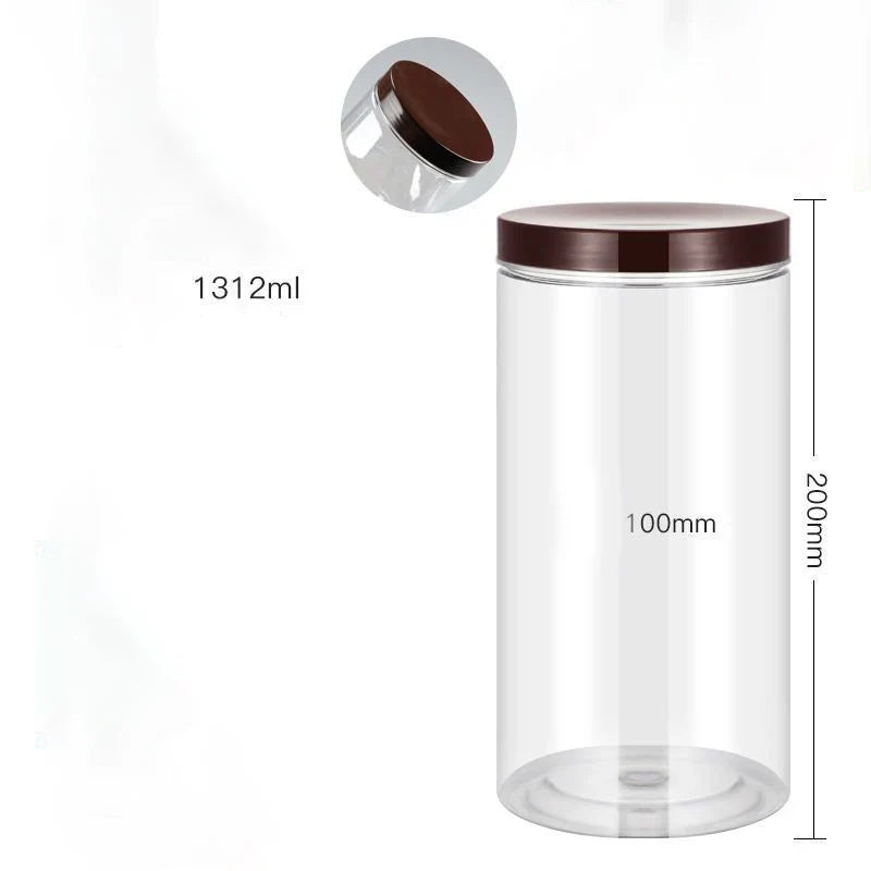PET Clear Sealed Food Storage Jar – Wide Mouth Airtight Container