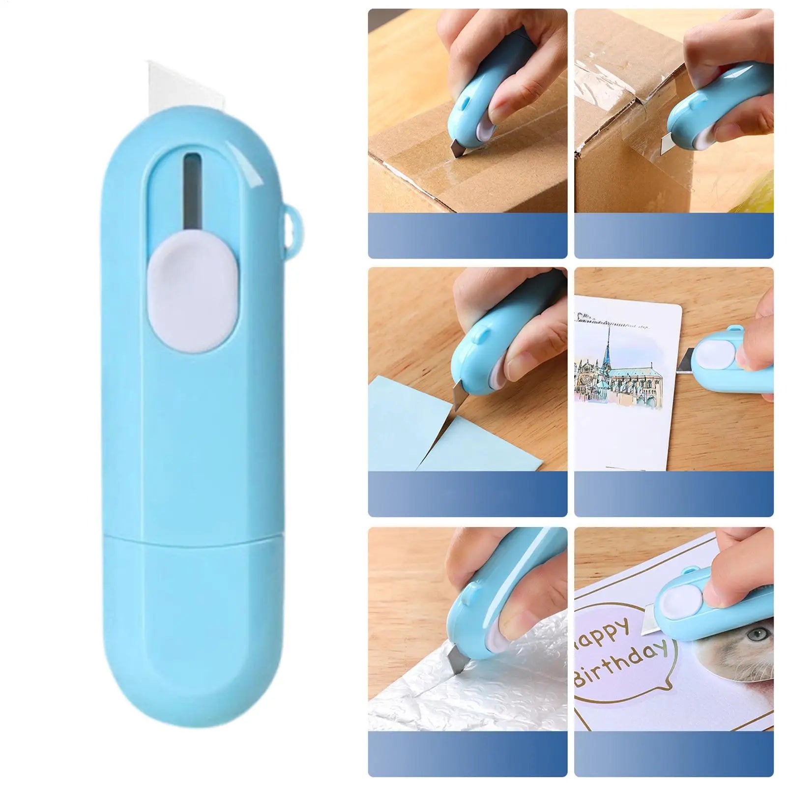 Thermal Paper Eraser & Address Cover Fluid Label Eraser with Box Cutter for Home Office Mail Package Shipping Post Office School Peaceful Pleasures Health and Wellness