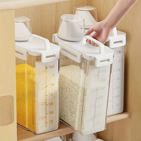 2.5L Covered Moisture-proof Sealed Storage Container - Used for Grain, Nut, Flour, Rice Food Storage Boxes Peaceful Pleasures Health and Wellness