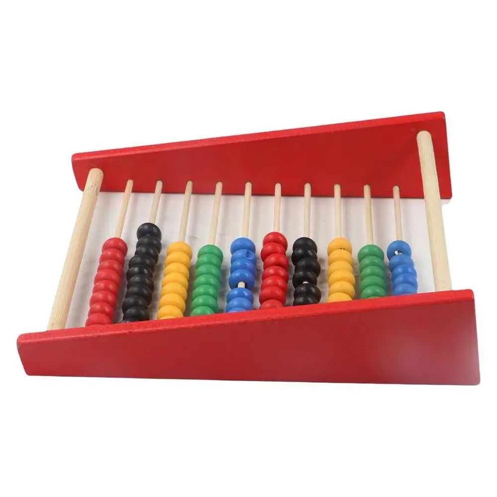 Wooden Abacus for Intelligence Development Colorful Beads Learning Mathematics Tool Mini Montessori Children Peaceful Pleasures Health and Wellness