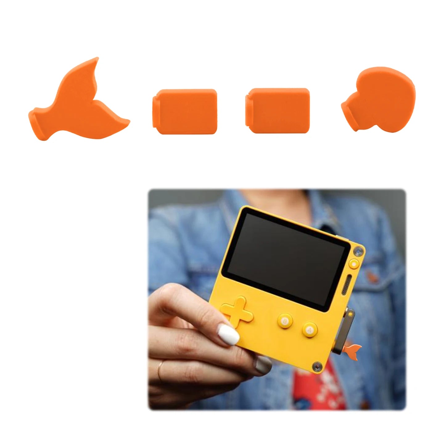 4 PCS Joystick Grips For Playdate Handheld Game Console Replacement Controllers Accessories Plug-And-Play For Easy Use Peaceful Pleasures Health and Wellness Orange