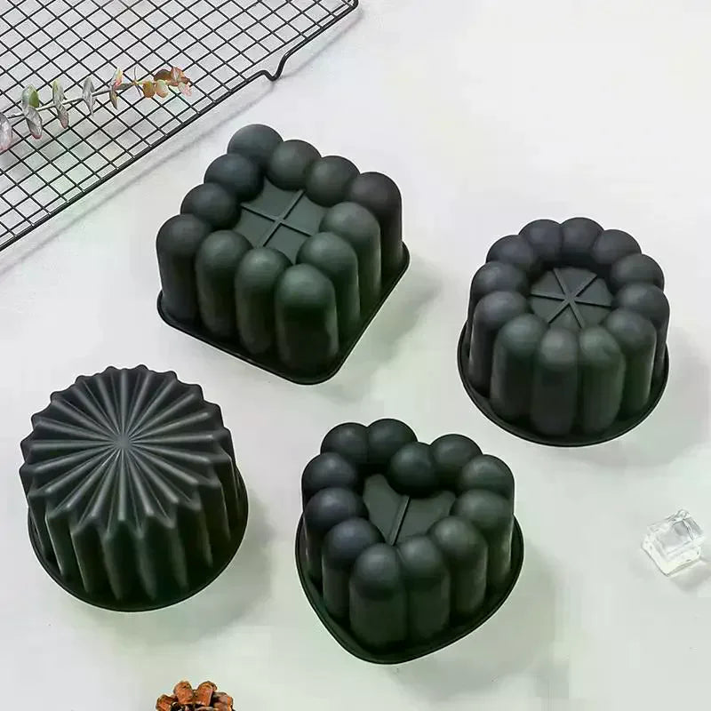 Silicone Cake Mold – Heart Star Flower Shapes | Baking Tool