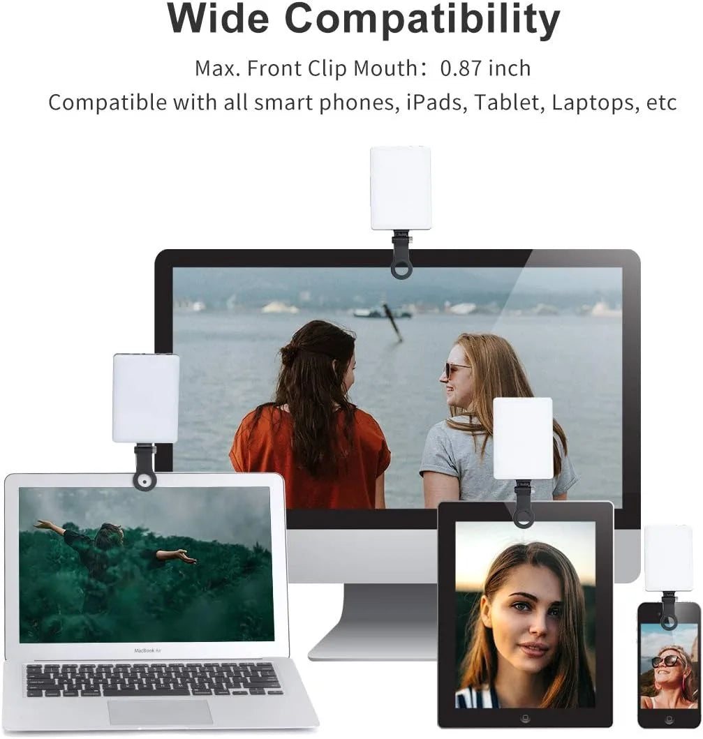 60 LED Clip-On Selfie Light | 3 Modes, Rechargeable Peaceful Pleasures Health and Wellness
