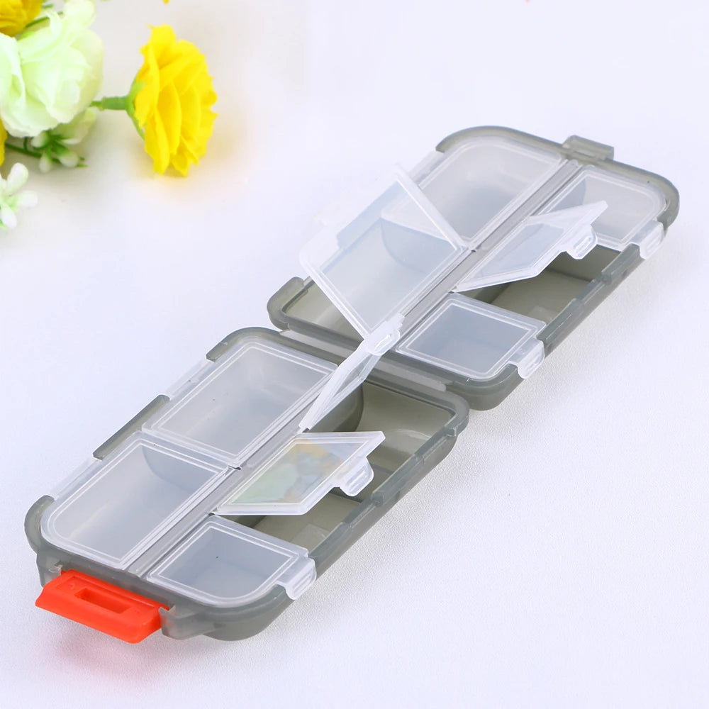 Tcare Portable Pill Case Folding Medicine Drugs Pills Capsule Tablet Container Boxs Plastic Empty Drug Organizer Pillbox Cases Peaceful Pleasures Health and Wellness