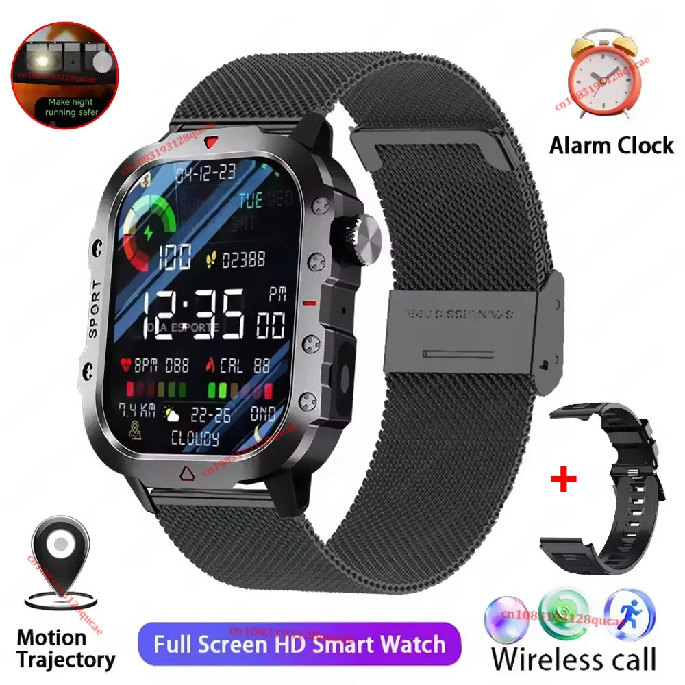 Military Smart Watch – GPS, BT Calls & Fitness Tracker | HW12