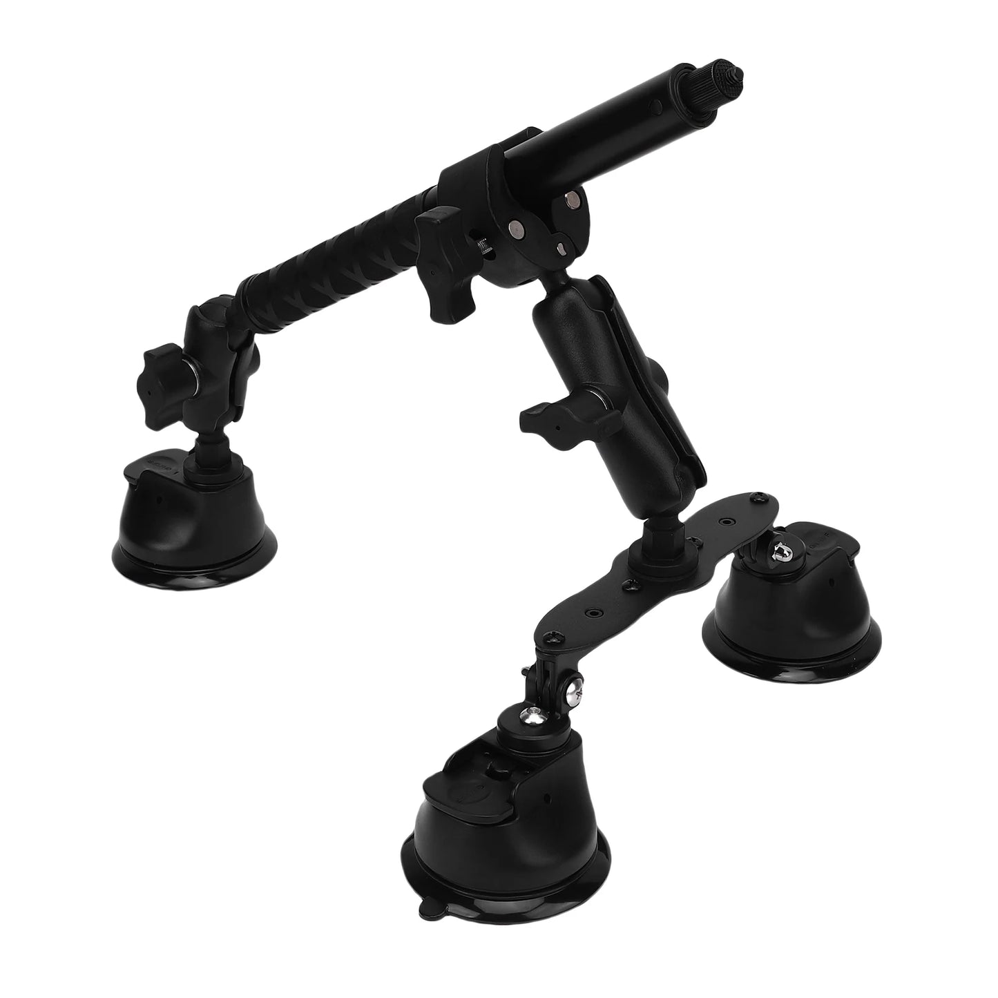 Triple Suction Cup Car Mount for Insta360 X5 X4 X3 + 45" Selfie Stick