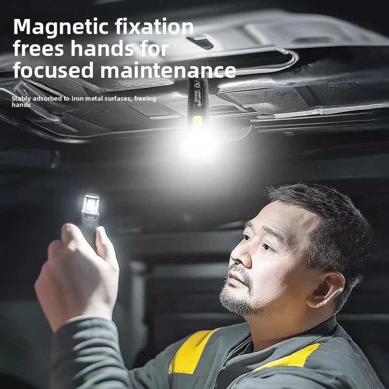 Magnetic LED Work Light – 160LM Rechargeable Mini Flashlight