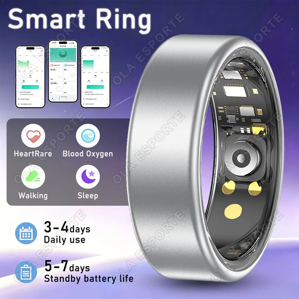 Smart Ring Heart Rate Sleep SpO₂ Monitor | 5ATM Waterproof
