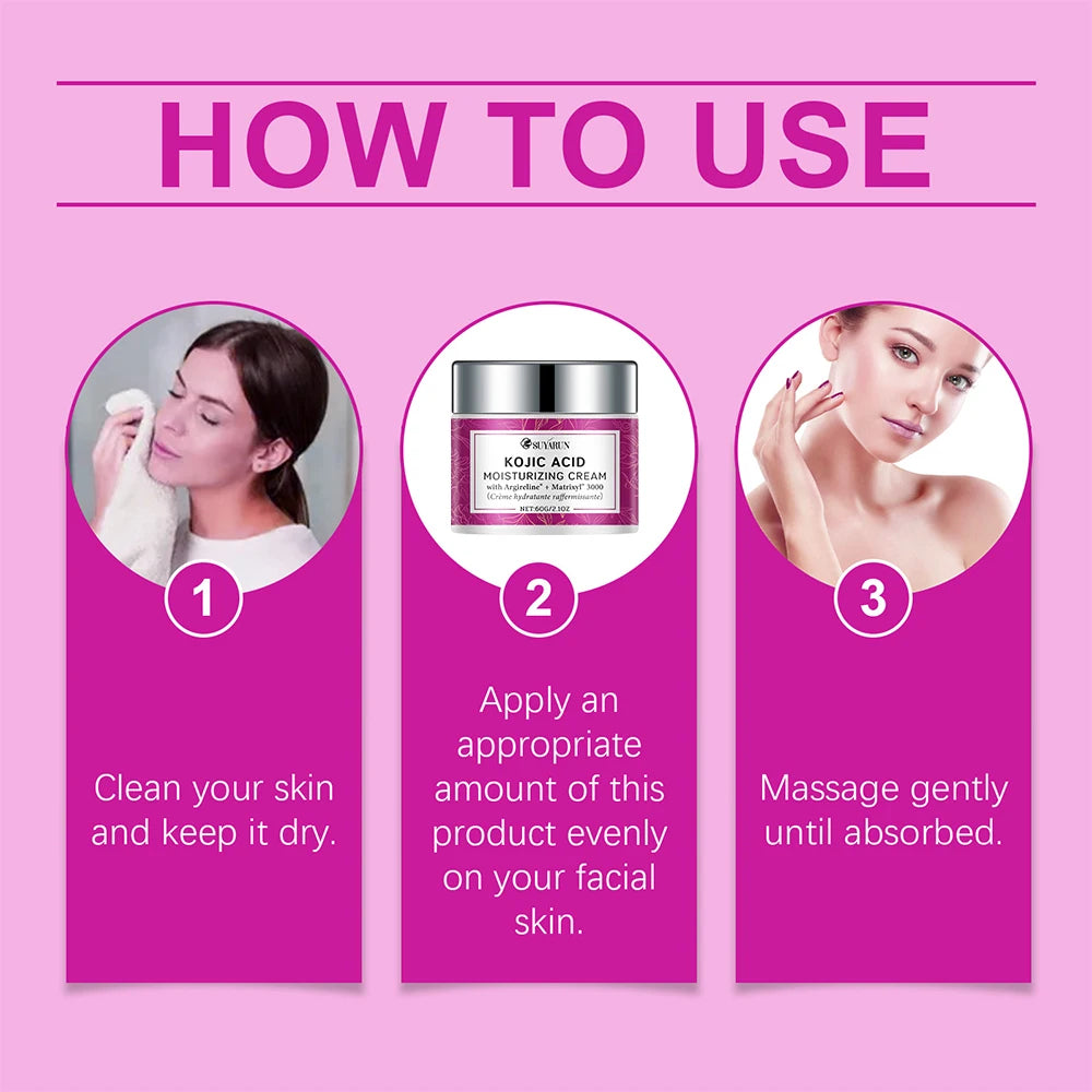 SUYARUN Advanced Vitamin C Kojic Acid Collagen Face Cream - Brightening Anti-Aging Moisturizer for Glowing Skin Peaceful Pleasures Health and Wellness