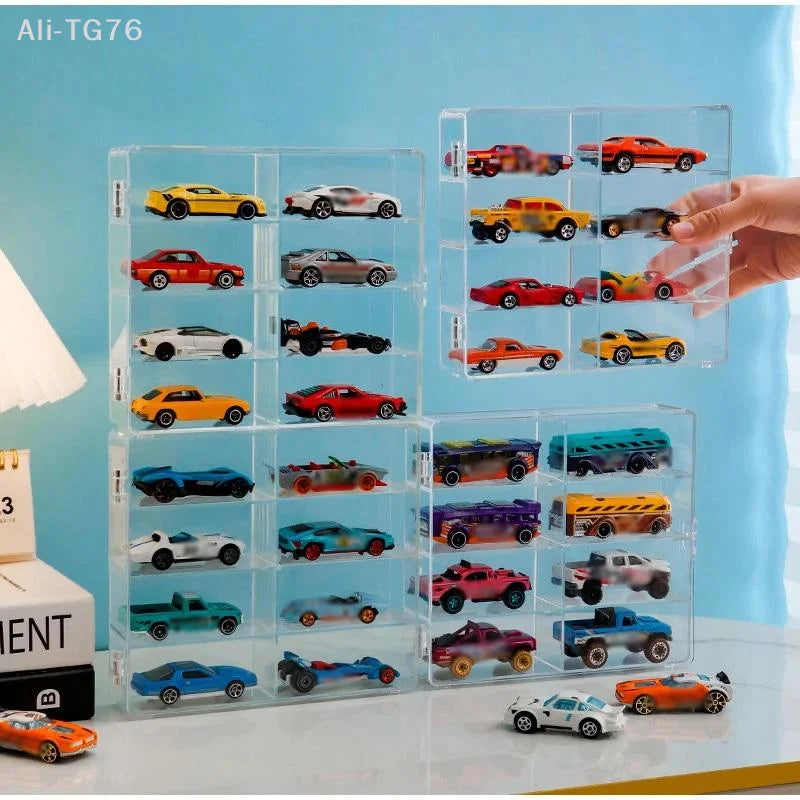 8-Grid Clear Acrylic Display Rack | Collectible Storage Stand