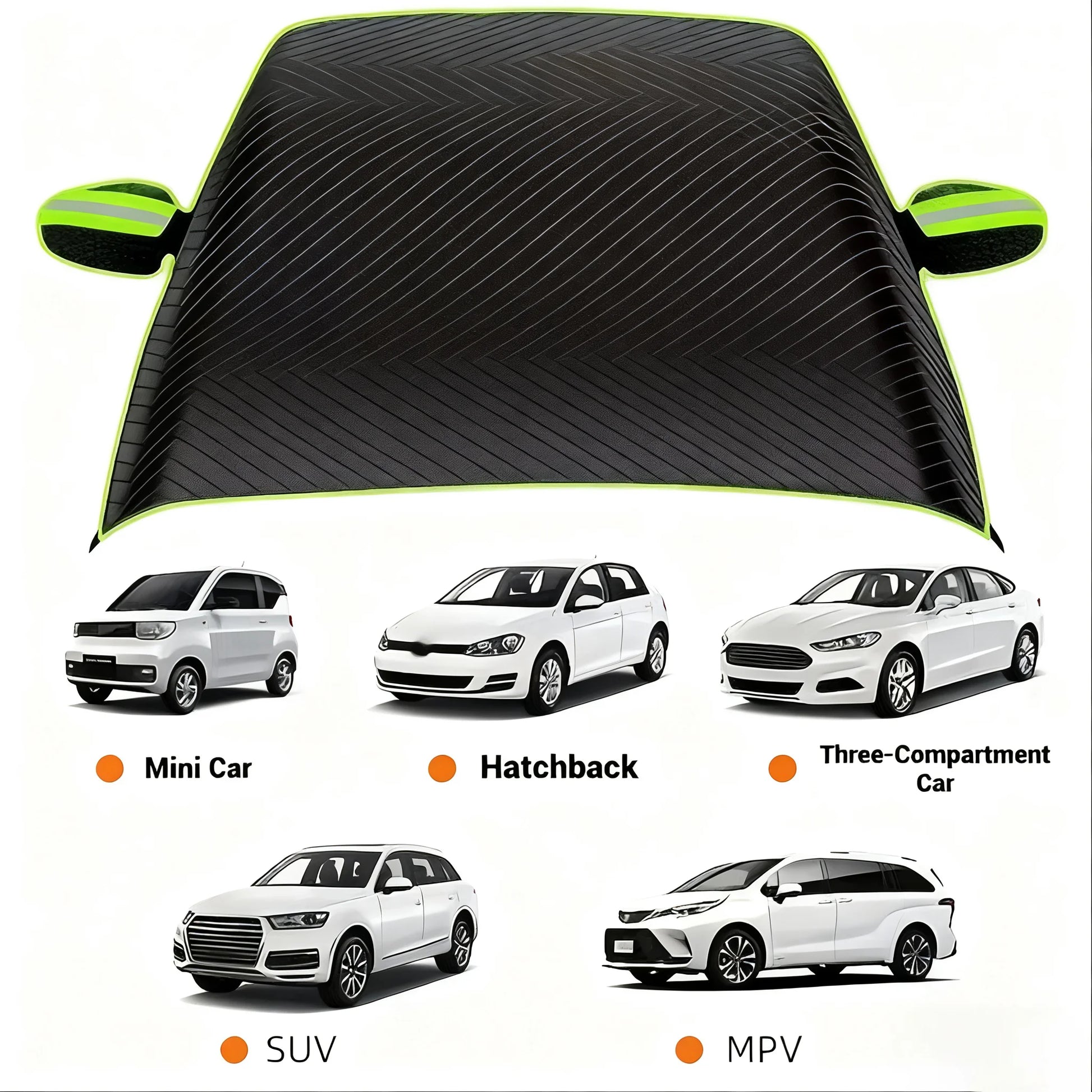 Magnetic Car Windshield Sunshade & Snow Cover, All Season UV & Ice Protection, Frost Guard & Sun Blocker for Most Vehicles Peaceful Pleasures Health and Wellness