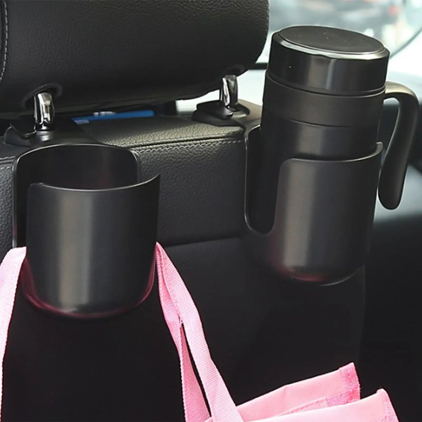 Car Rear Seat Cup Holder – Headrest Hanging Drink Rack