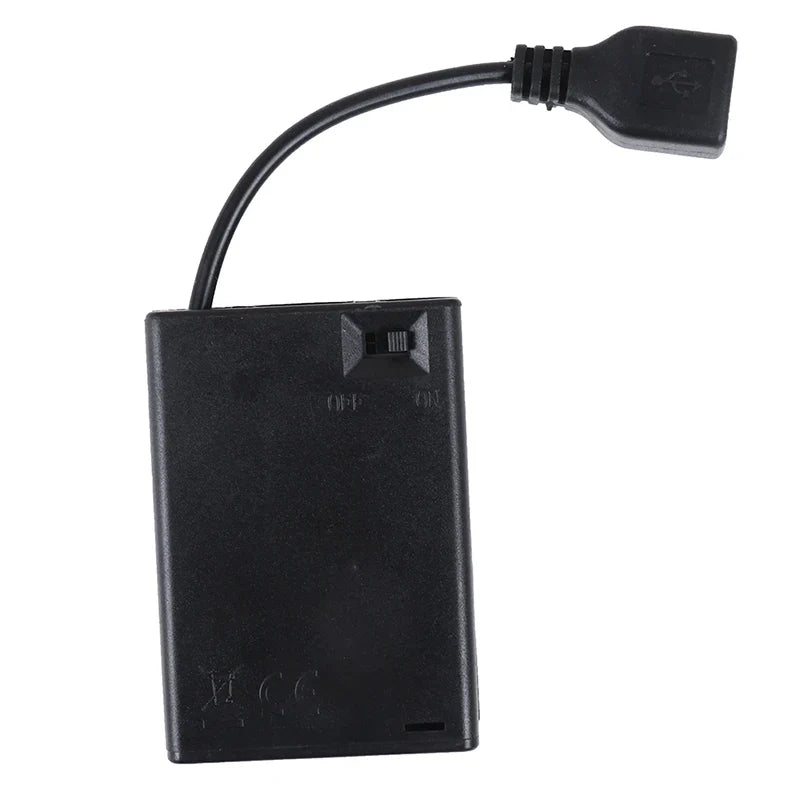 3×AA Battery Holder Box USB Power Supply for LED Strip Lights
