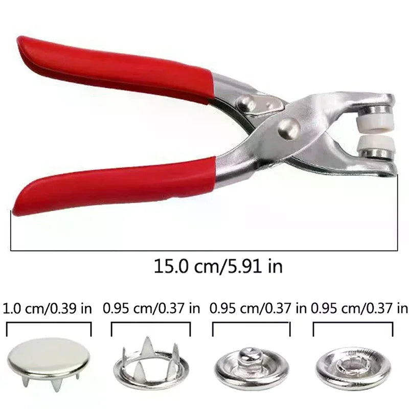 Metal Snap Fastener Kit with Pliers Press Tool for Sewing Snap Fastener Kit Peaceful Pleasures Health and Wellness