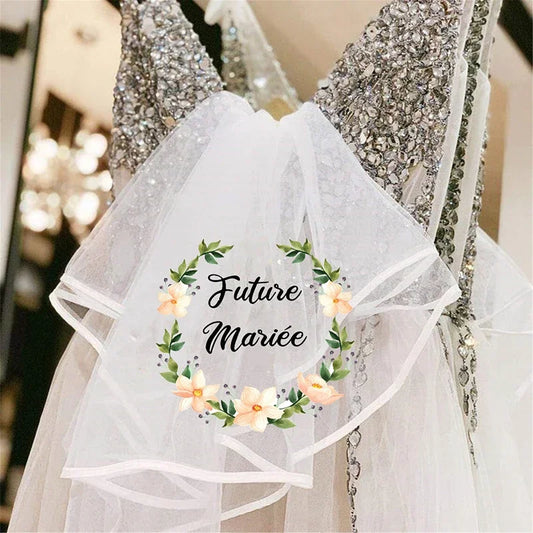French Future Mariée Bridal Veil – Bachelorette Party Gift Bridal Party Accessory Peaceful Pleasures Health and Wellness