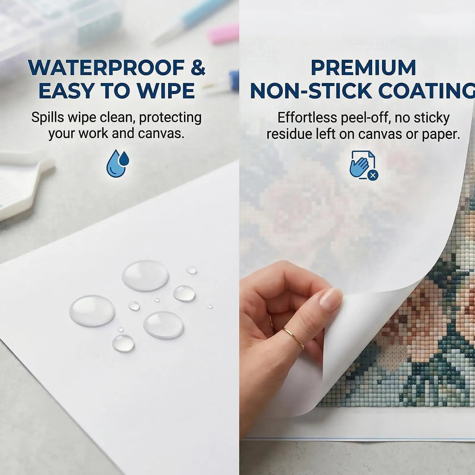 Double-Sided Non-Stick Rhinestone Painting Release Paper 400ct Craft Release Paper Peaceful Pleasures Health and Wellness
