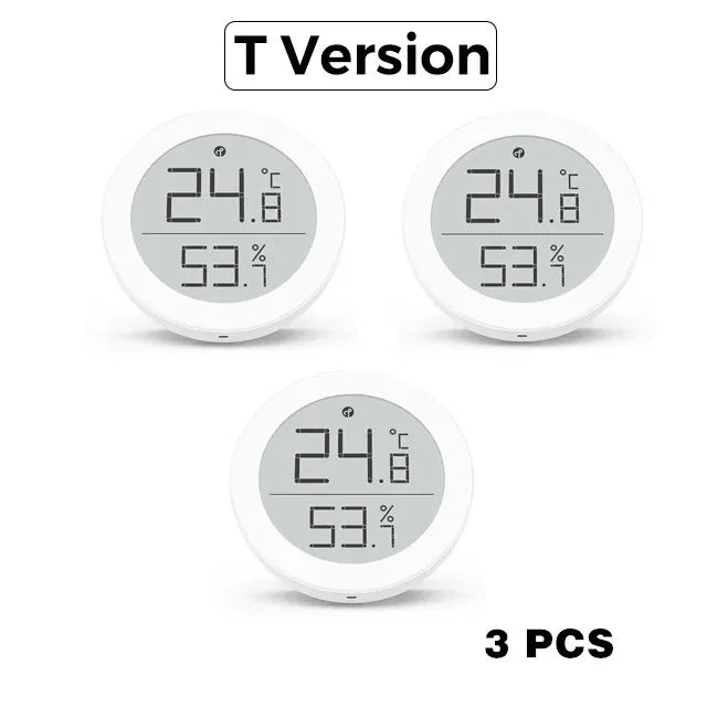 Qingping Indoor Temperature Humidity Monitor T Version Thread/BLE High-precision E-Link INK Thermometer work with Apple HomeKit Peaceful Pleasures Health and Wellness 3 pcs
