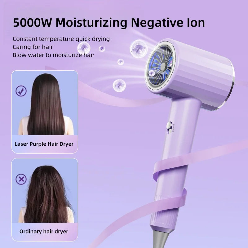 2025 High-Speed Hair Dryer, High-Power Quick Drying Hair Salon, Professional Household Blue Light Negative Ion Hair Dryer Peaceful Pleasures Health and Wellness