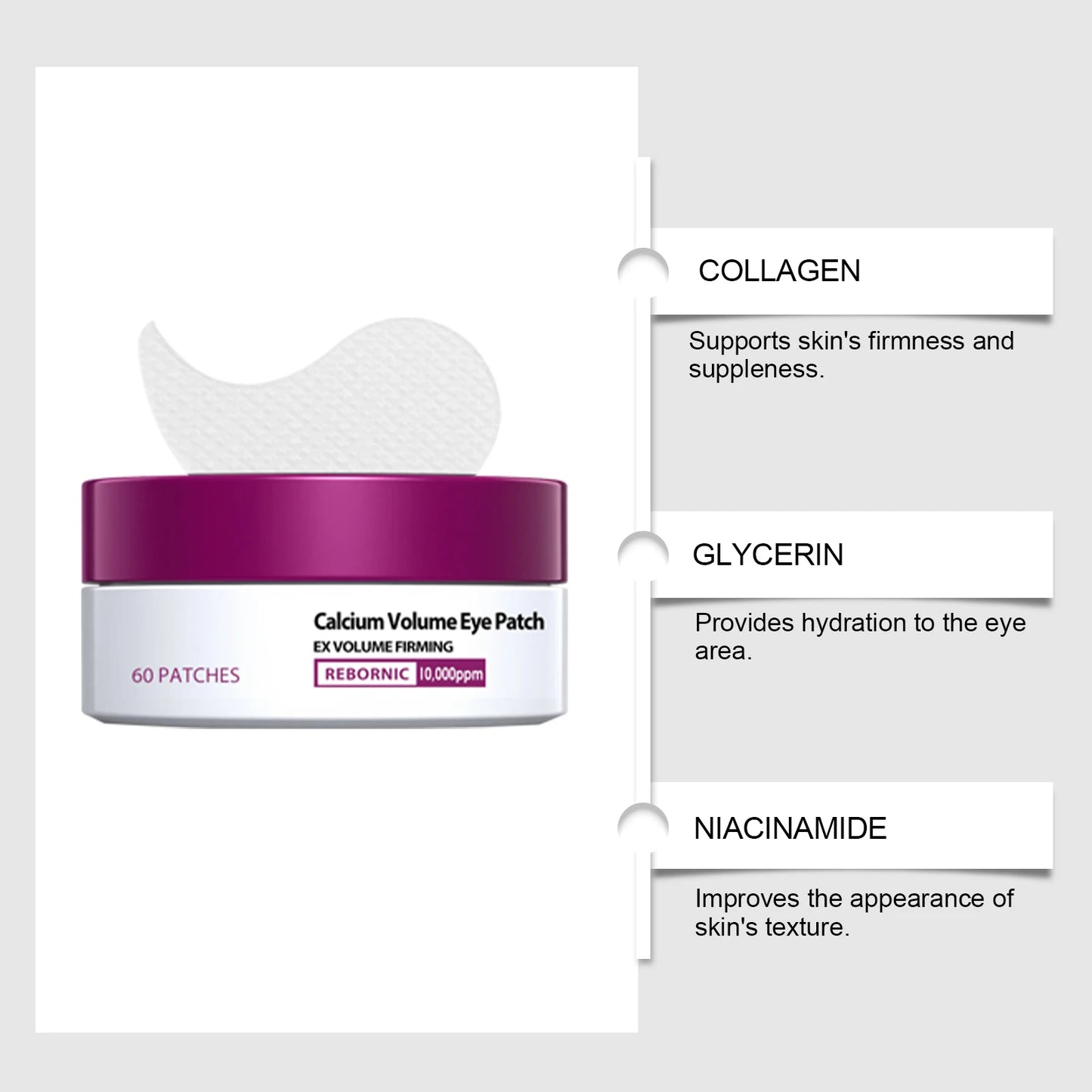 Hoygi Calcium Anti-Aging Skincare Set – Serum, Eye Patches & Balm