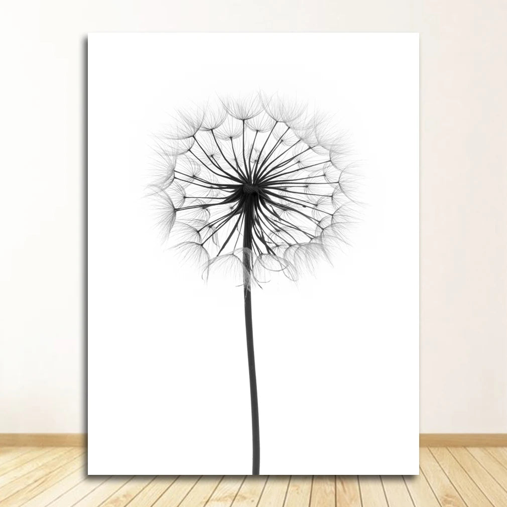 Art Modular Canvas Poster Bedside Background Home Decorative Prints Painting Reed Dandelion Feather Girl Pictures Wall Peaceful Pleasures Health and Wellness 0908XX05 40x60cm Unframed
