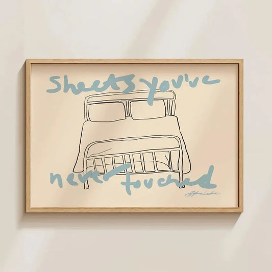 "Sheets You've Never Wasted" Quote Canvas Wall Art Print Quote Canvas Print Peaceful Pleasures Health and Wellness G4876 30x40cm Unframed