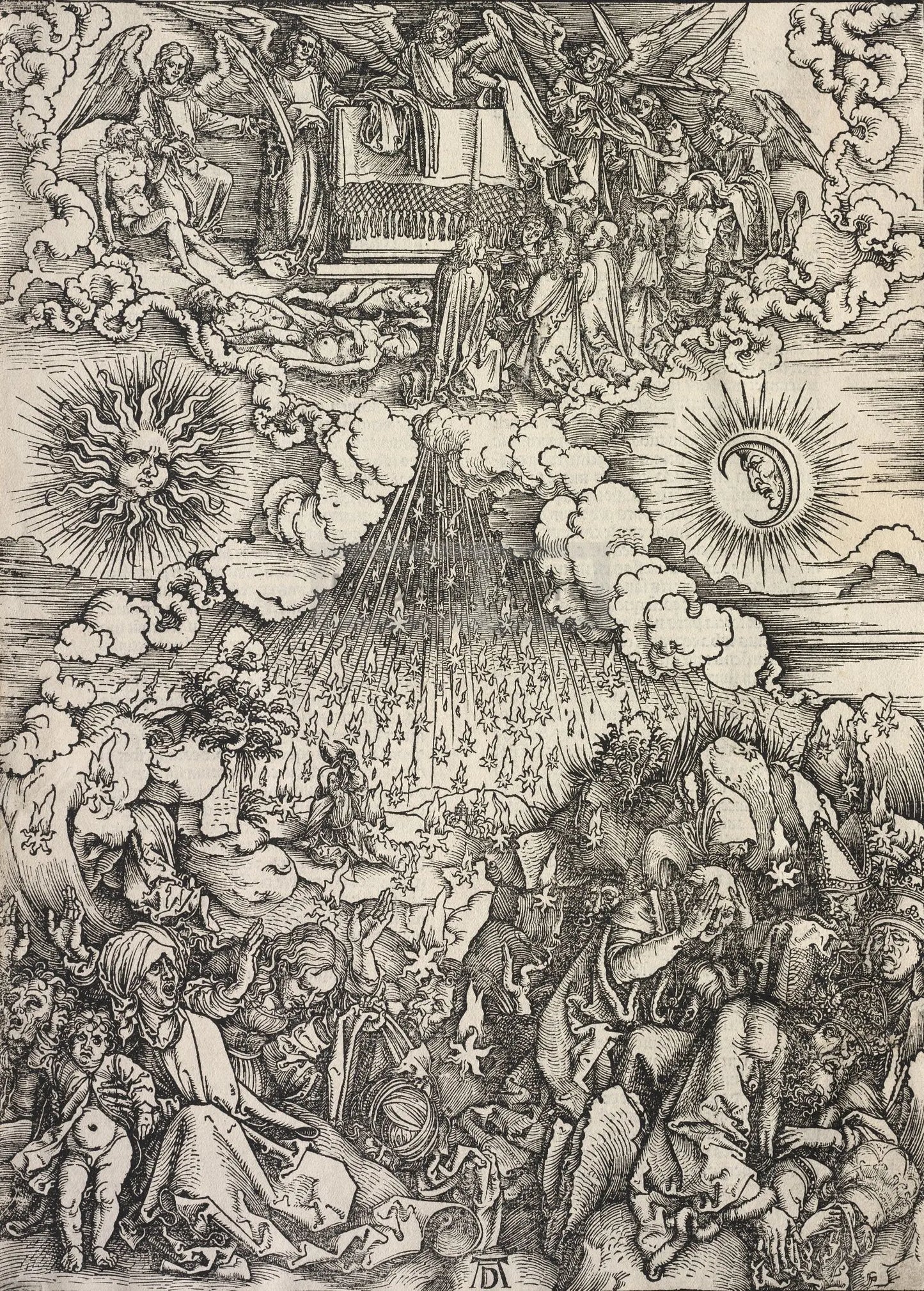Albrecht Dürer Revelation Canvas Wall Art | B&W Christian Print