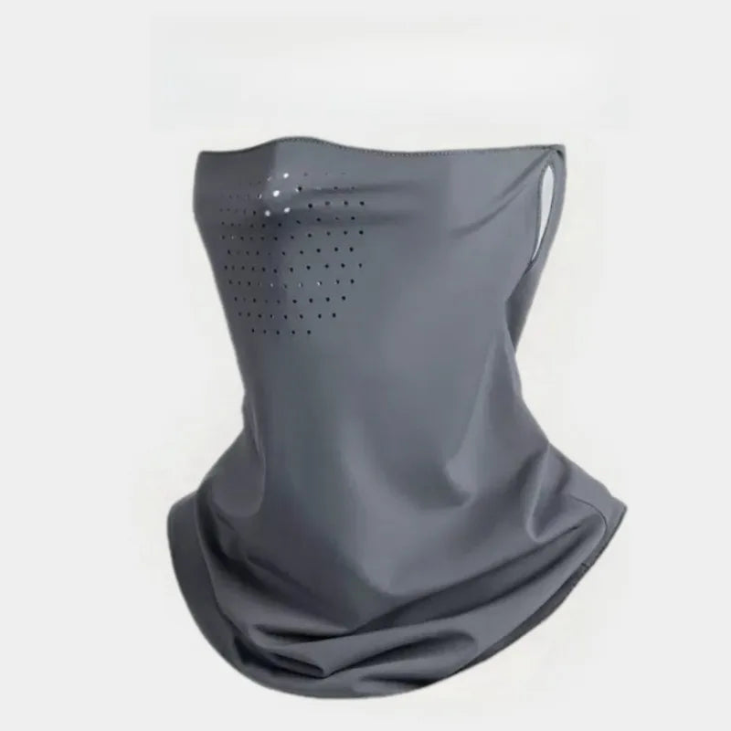 Sunscreen Face Mask Full Face Protection Against UV Rays Suitable for Both Men and Women Ice Silk Face Mask Peaceful Pleasures Health and Wellness Dark gray