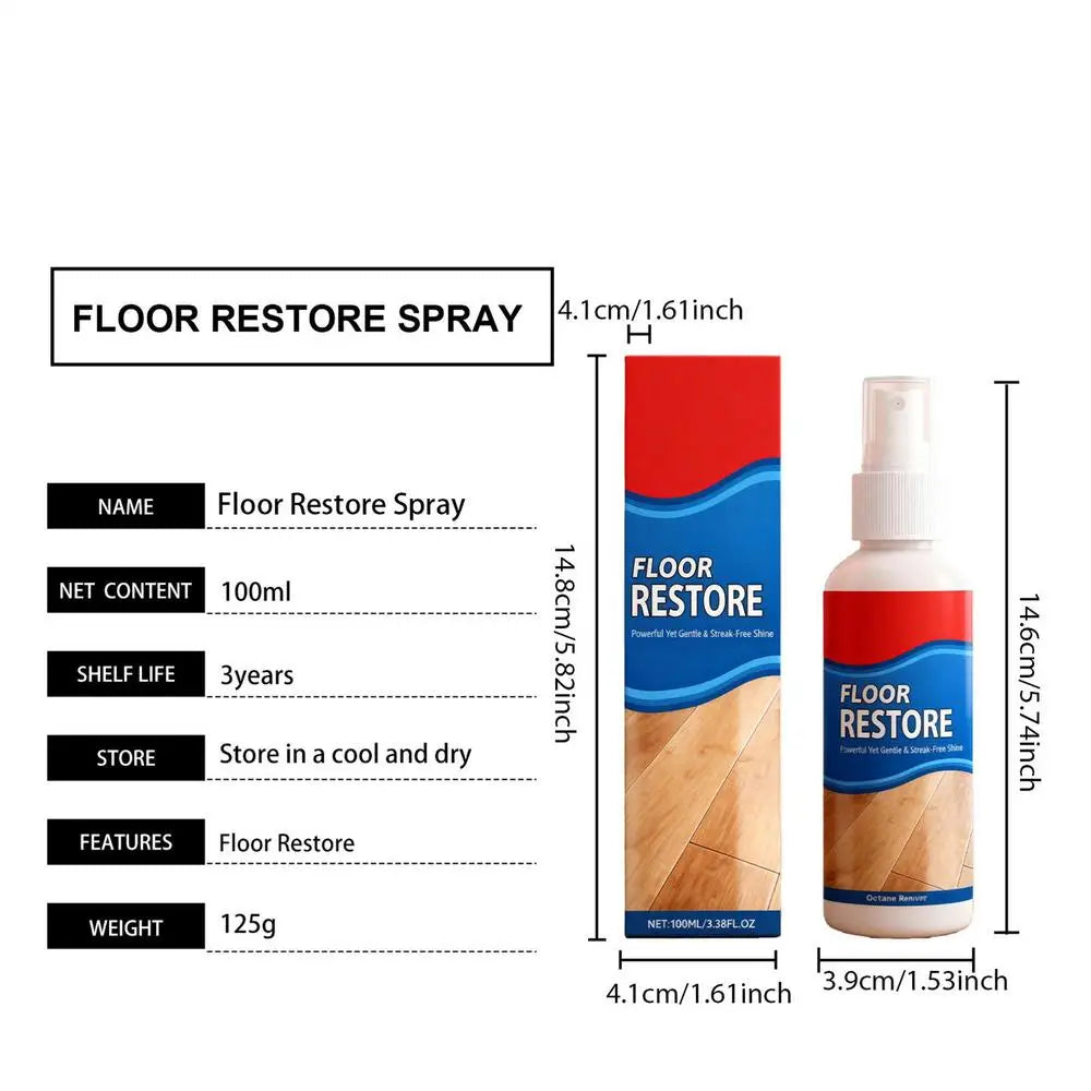 Wood Floor Restorer Professional Repair Cleaner Scratch Removal Wood Floor Spray for Tile Laminate Stone Living Room Kitchen Peaceful Pleasures Health and Wellness 1pcs