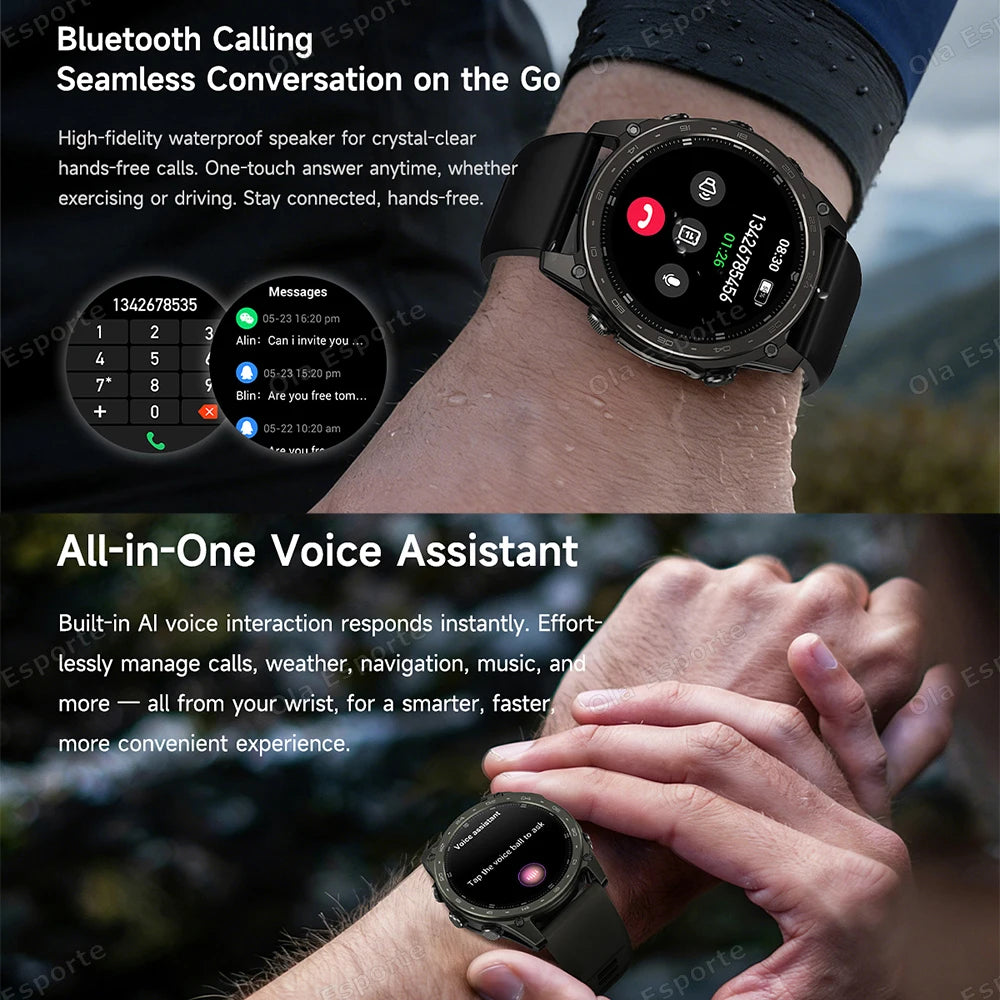 Ola Esporte HW12 Military Smart Watch | AMOLED Bluetooth Call
