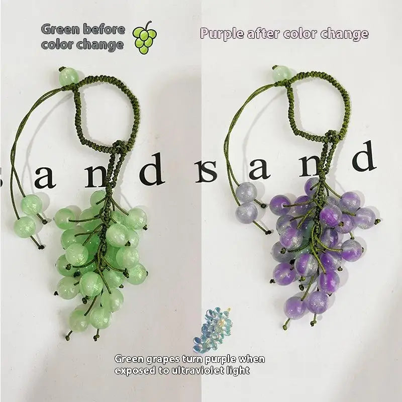 Color-Changing Grape Pendant DIY Bead Keychain Craft Kit