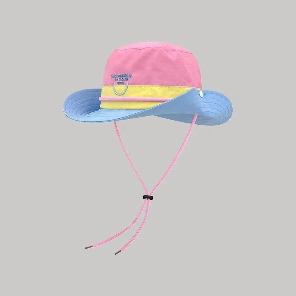 Retro Wide Brim Bucket Hat – Quick-Dry Lightweight Sun Hat