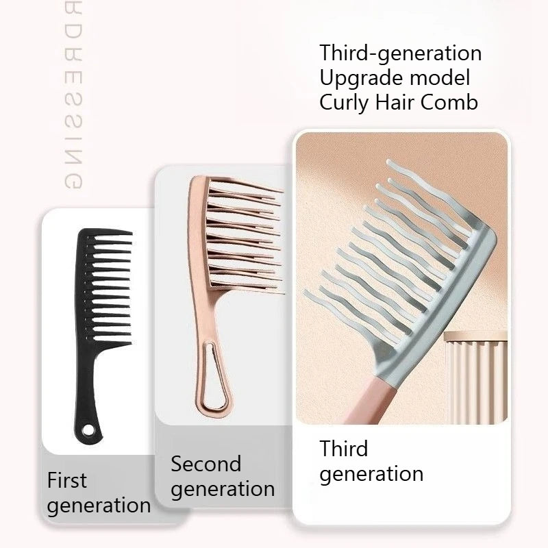 Double Row Curly Hair Comb – Anti-Static Scalp Massage Comb Curly Hair Comb Peaceful Pleasures Health and Wellness