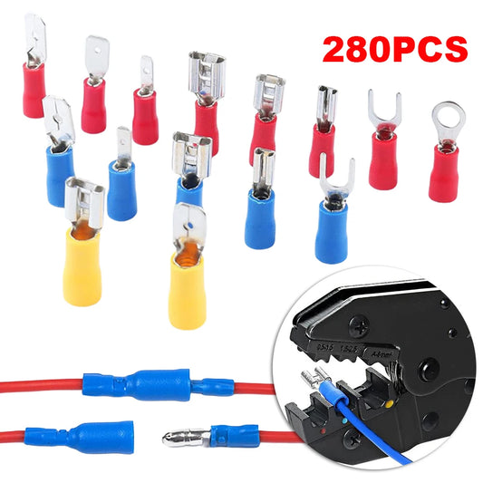 280pcs Insulated Crimp Terminal Connector Kit – 15 Types Electrical Connector Kit Peaceful Pleasures Health and Wellness france