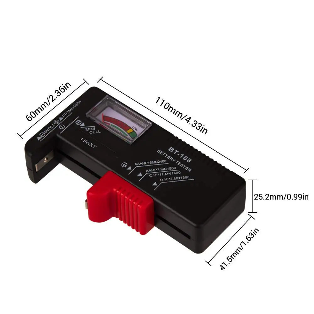 BT-168 Universal Battery Tester Power Meter for AA AAA C D 9V 1.5V Button Cell Color Voltage Checker Peaceful Pleasures Health and Wellness
