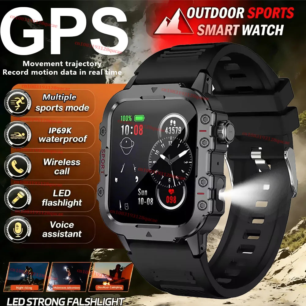 New Military Smart Watch Men IP68 5ATM Waterproof Outdoor Sports Fitness Tracker Health Monitor 2.01Inch BT Call Smartwatch Hw12 Peaceful Pleasures Health and Wellness Black