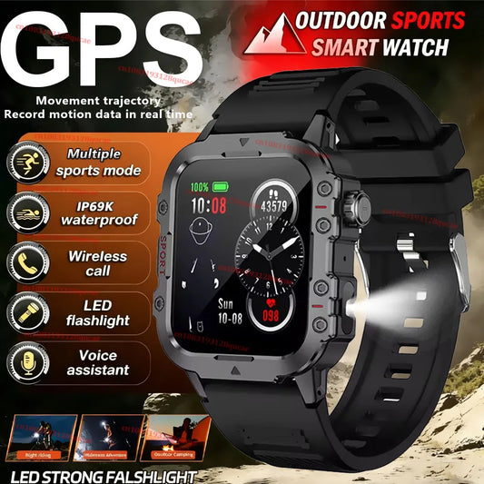 New Military Smart Watch Men IP68 5ATM Waterproof Outdoor Sports Fitness Tracker Health Monitor 2.01Inch BT Call Smartwatch Hw12 Peaceful Pleasures Health and Wellness Black