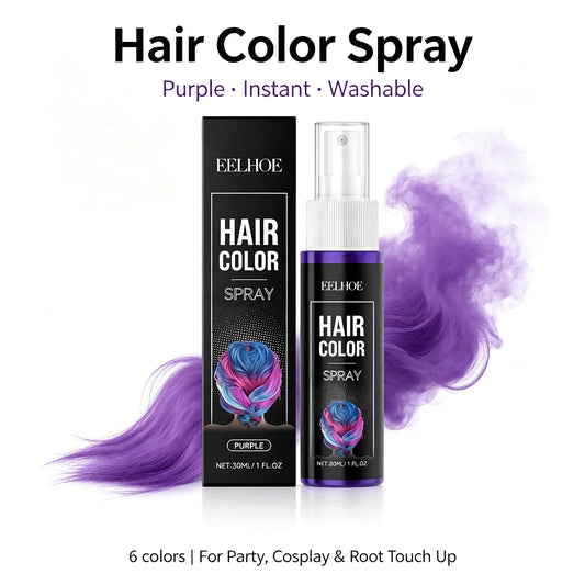 Purple Temporary Hair Color Spray – Washable & No Damage 30ml Temporary Hair Spray Oasis Select