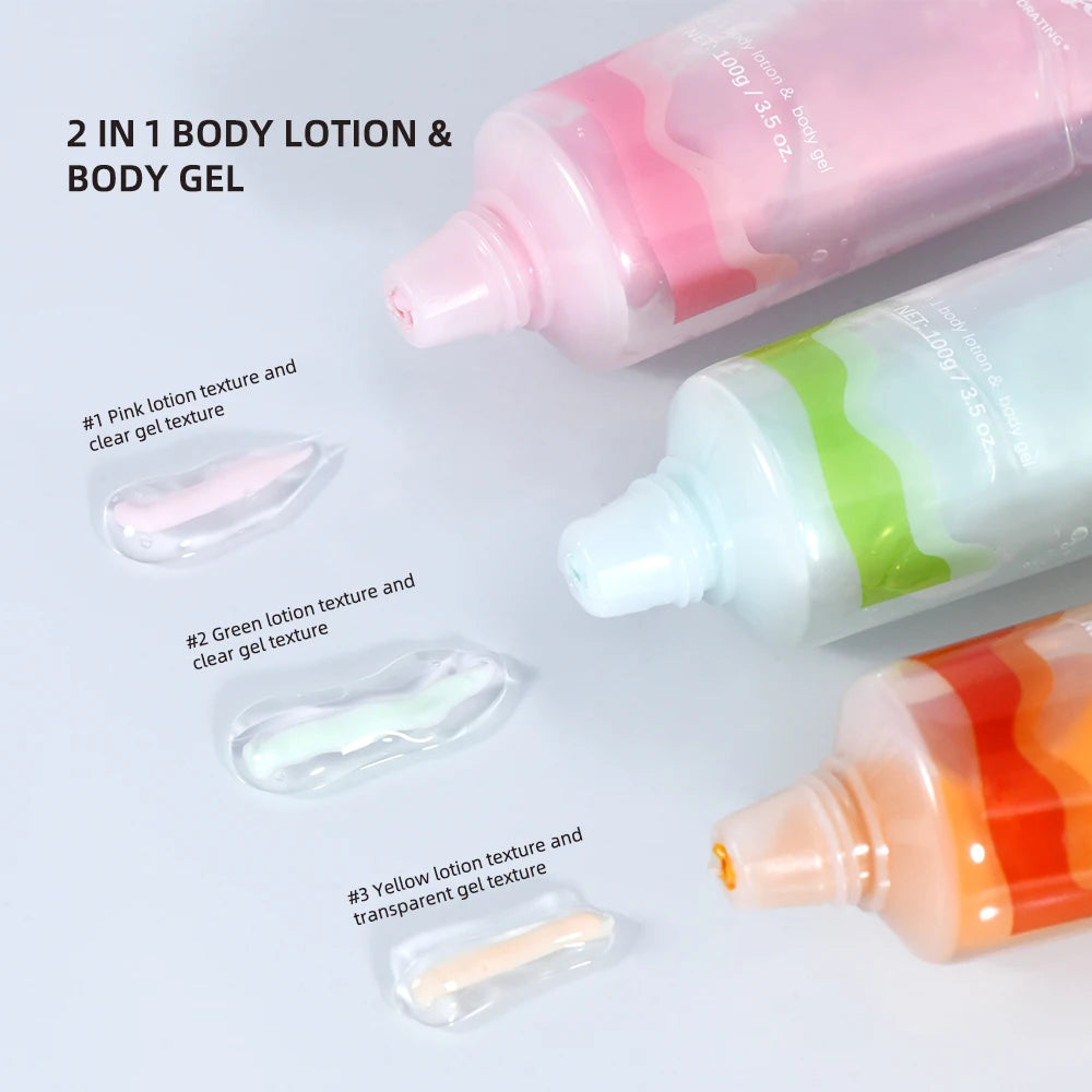 2-in-1 Body Lotion Body Gel Nature Lock Water Anti Aging Brightening Repairing Improve Skin Elasticity Double-tube Body Lotion Peaceful Pleasures Health and Wellness