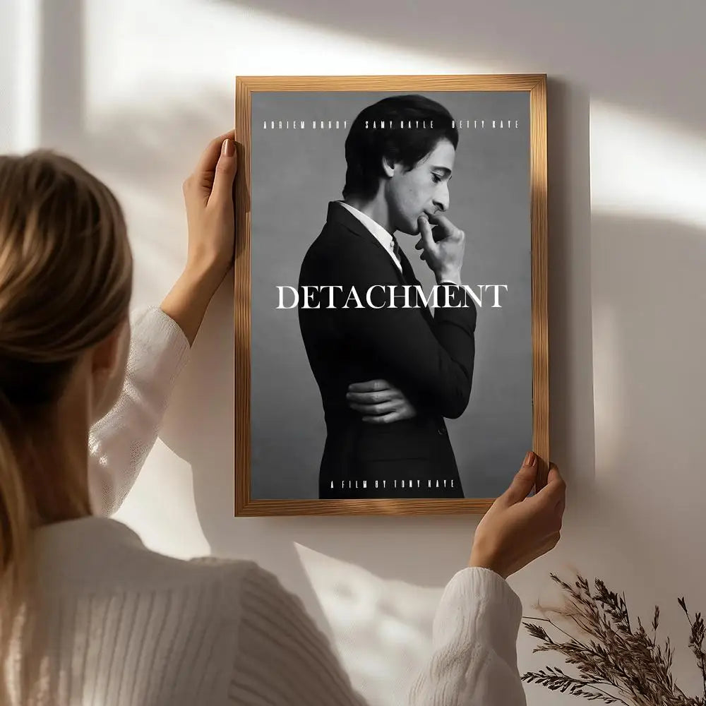 Movie D-Detachment Poster HD Self Adhesive Waterproof Wall Art Ideal for Home Office Dorm Bedroom Great Gift Peaceful Pleasures Health and Wellness White2 15X20cmNoframe