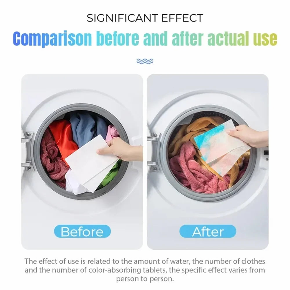 Color Catcher Sheets for Laundry – Dye Absorbing (50–200 pcs)