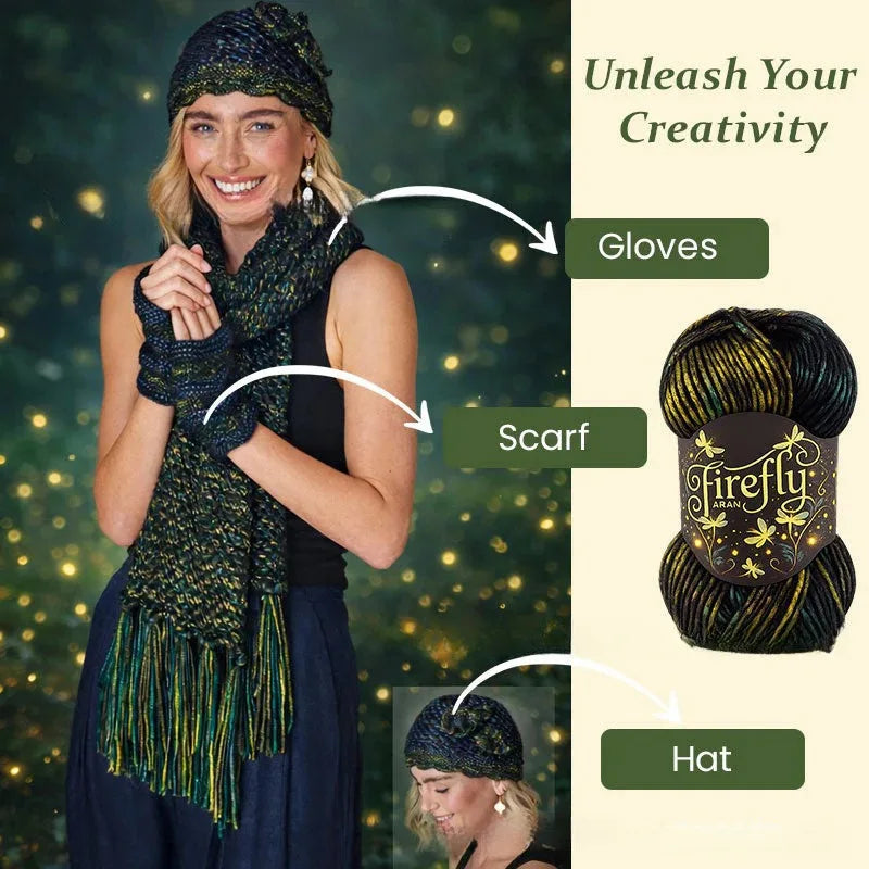 Firefly Iridescent Shimmer Yarn – Knit Scarves, Baby Gifts & More