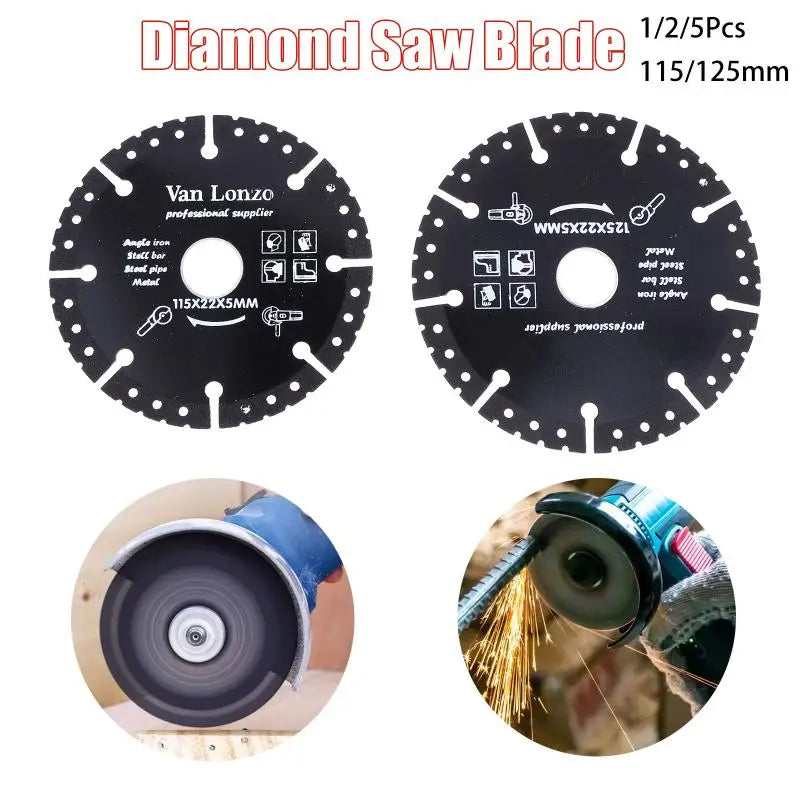 115*22*5mm/125*22*5mm Metal Cutting Diamond Plate Diamond Saw Blade Cutting Disc For Iron Steel Rods Metal Sheets Aluminum Peaceful Pleasures Health and Wellness